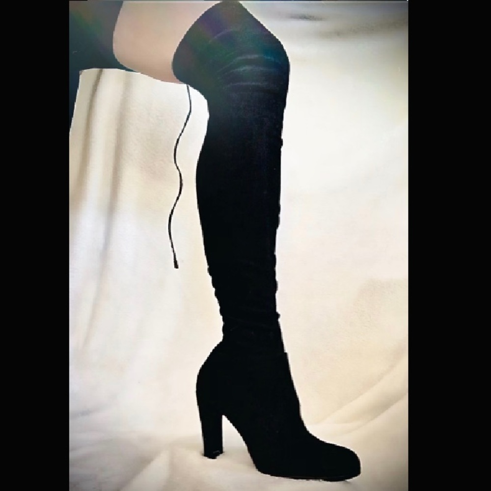 Jacobies Lace-up Thigh-High Boot Women’s Black 8